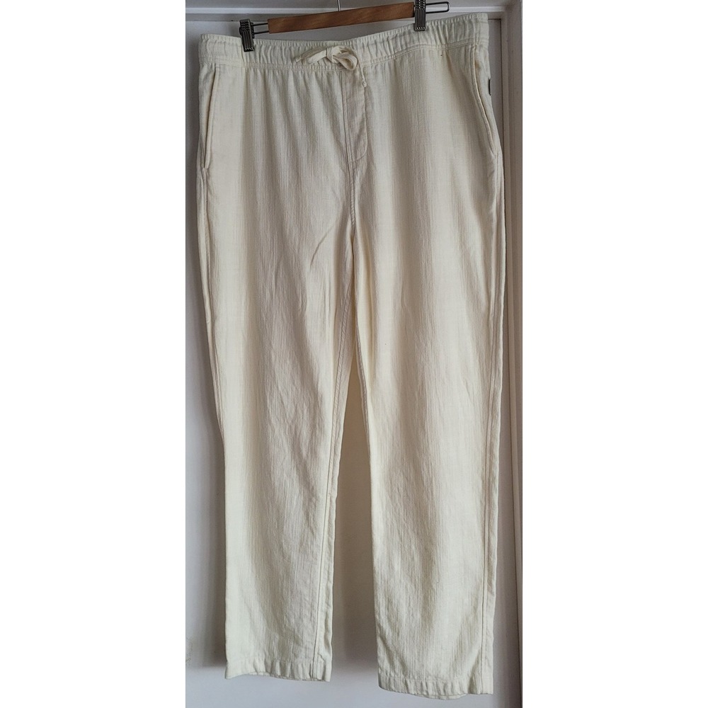 Onia Pants Womens XL Casual Off-White Cotton Blend Breathable Capsule‎